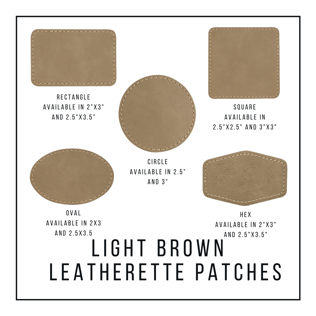 Light Brown Leatherette Patches