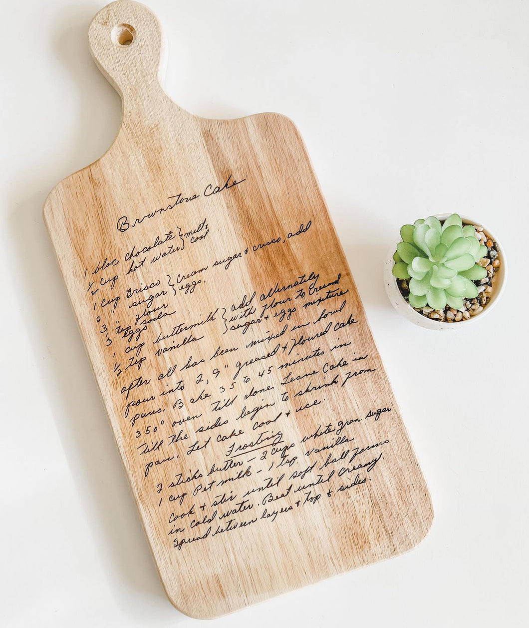 Custom Engraved Recipe Board