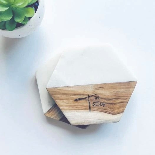 Custom Marble / Wood Coasters